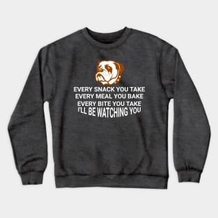 Watching Bulldog Fun Design Crewneck Sweatshirt